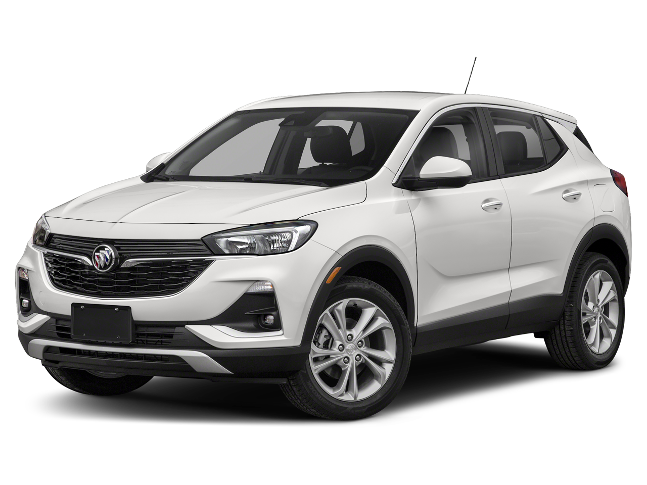 2021 Buick Encore GX Select in White Frost Tricoat — front three-quarter view