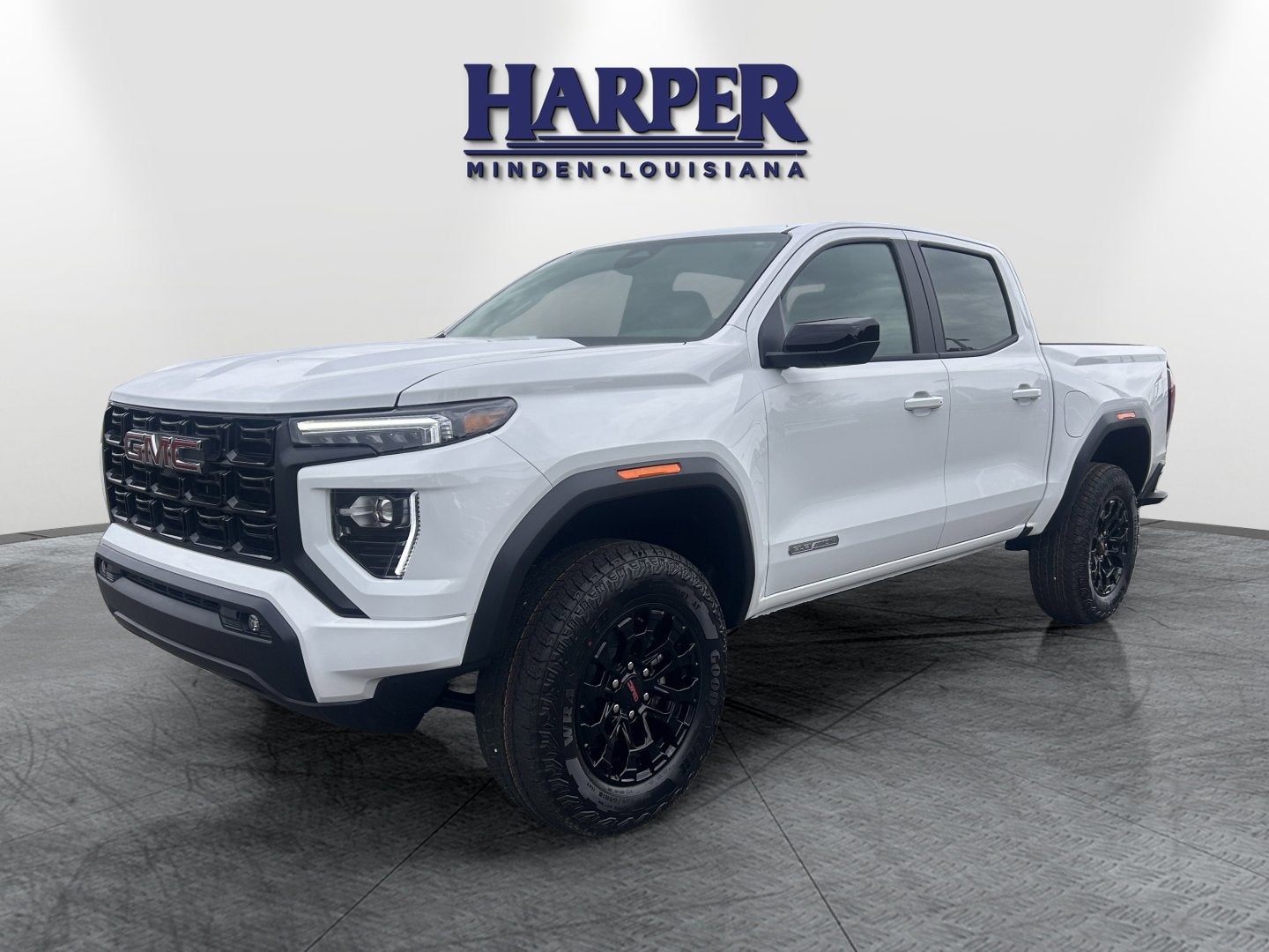 2026 GMC Canyon Elevation in Summit White — front three-quarter view