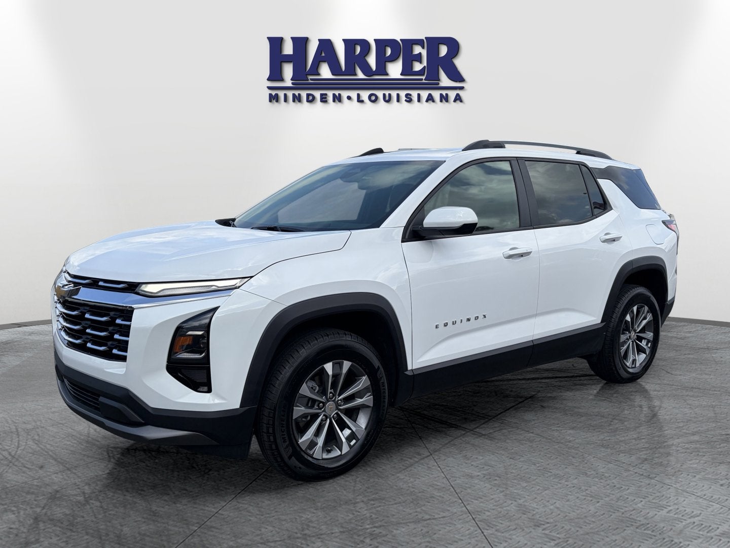 2025 Chevrolet Equinox LT in Summit White — front three-quarter view